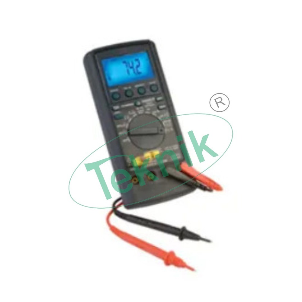 Multimeter-thermometer-dc Voltmeter - 200 Mv To 1000 V, 0.5% Accuracy, -20â°c To 1300â°c With Type K Probe, 38 Mm Backlit Display, 9v Battery Supplied