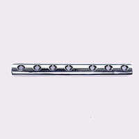 One Third Tubular Plate - Steel, 3.5 Mm Screw Compatibility | Silver, Industrial Grade, Non-flexible