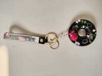 Cherrybox Acrylic Cartoon Liquid Keychain For Bags, Car Key Hanging Cute Charms - Metal & Plastic, Multi-colored, Gold Plating, Modern Arts Style