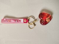 CherryBox Acrylic Cartoon Liquid Keychain For Bags, Car Key Hanging Cute Charms  Multi-Coloured