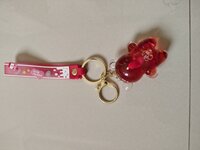 CherryBox Acrylic Cartoon Liquid Keychain For Bags, Car Key Hanging Cute Charms  Multi-Coloured