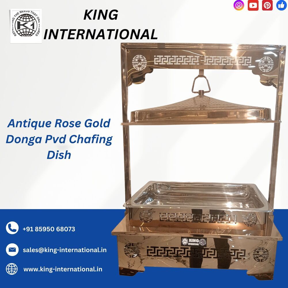 COPPER FINISH STAINLESS STEEL CHAFING DISH