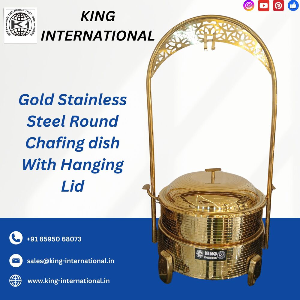 STAINLESS STEEL ROUND CHAFING DISH