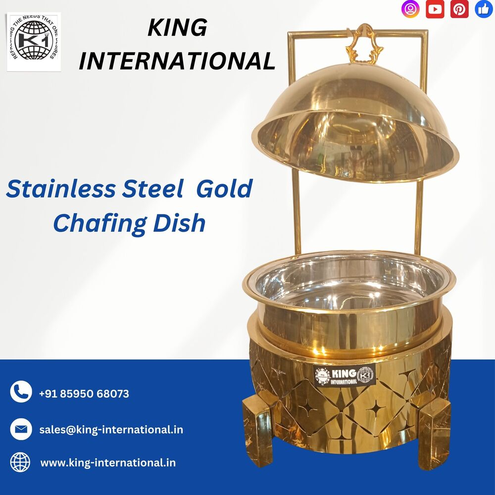 Round Buffet Warmer Chafing Dish - Stainless Steel, 4-8 Quart Capacity | Elegant Event Serveware, Roll-top Or Lift-off Lid, Corrosion-resistant Design