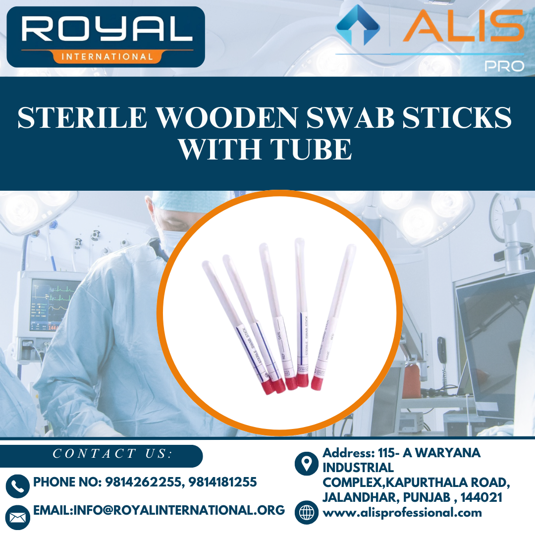 Sterile Wooden Swab Sticks with Tube