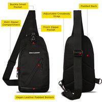 Urban Cross Crossbody Chest bag Shoulder Adjustable Strap100% Waterproof Fabric