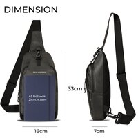 Urban Cross Crossbody Chest bag Shoulder Adjustable Strap100% Waterproof fabric Grey