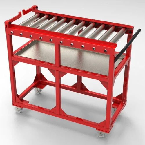 Portable Roller Conveyor - Color: Red