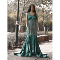 Ladies Tail Green Gown