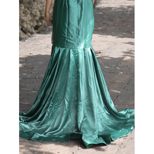 Ladies Tail Green Gown