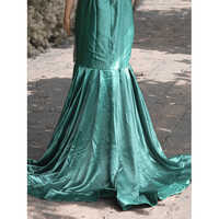 Ladies Tail Green Gown