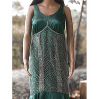 Ladies Tail Green Gown