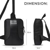 Modern Sleek Crossbody Sling Chest Bag Adjustable Strap