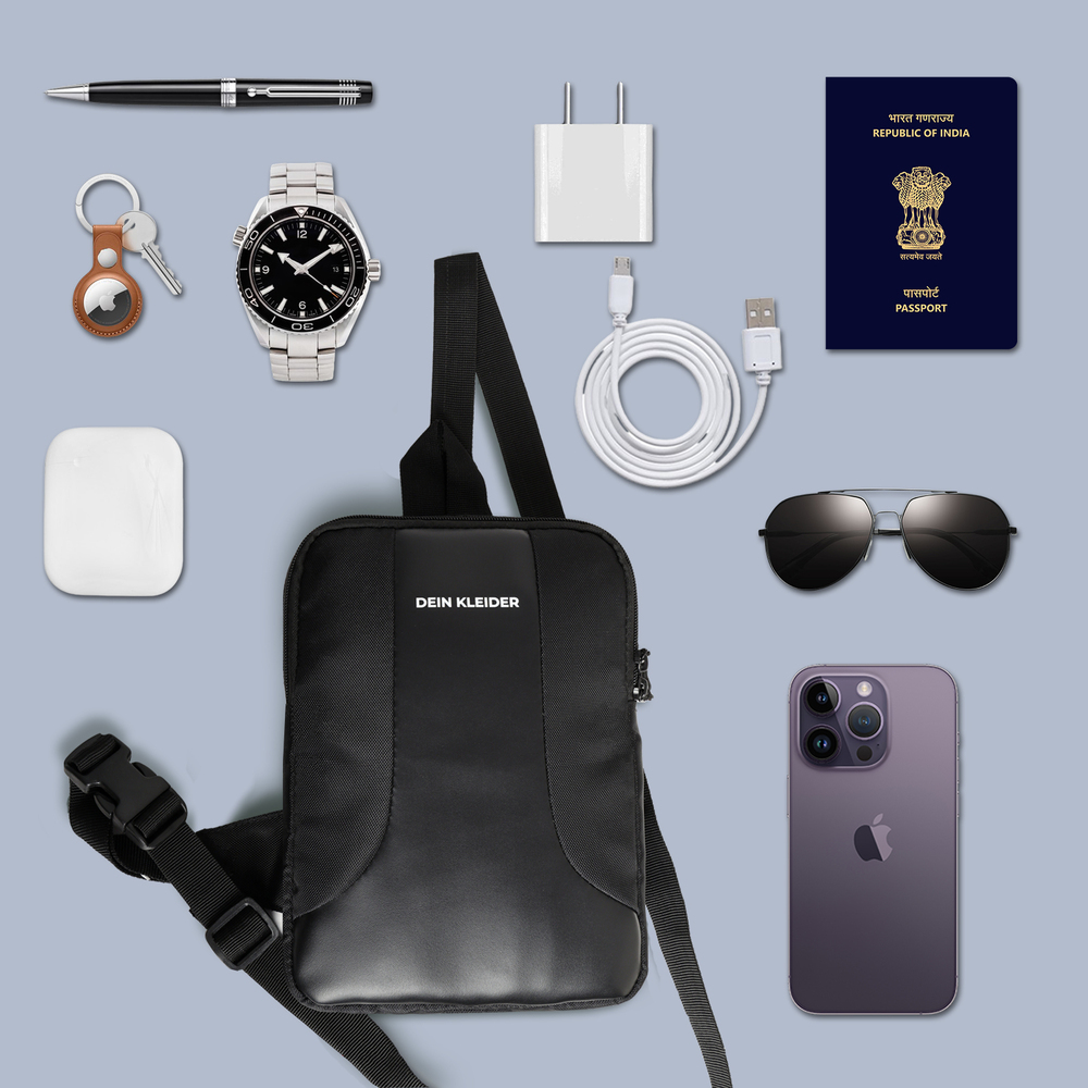 Modern Sleek Crossbody Sling Chest Bag Adjustable Strap