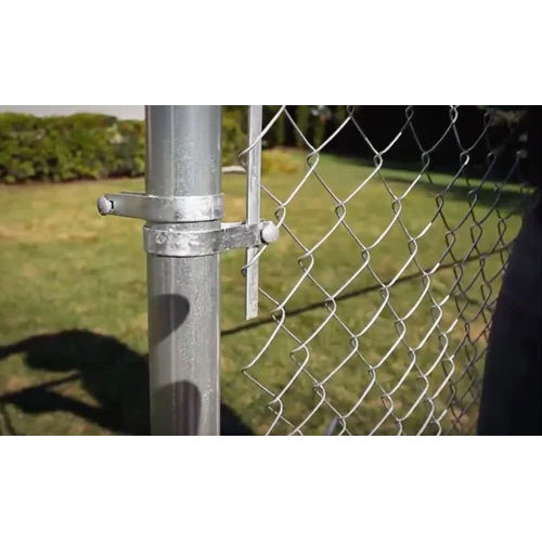 Mild Steel Chain Link Fencing - Color: Silver