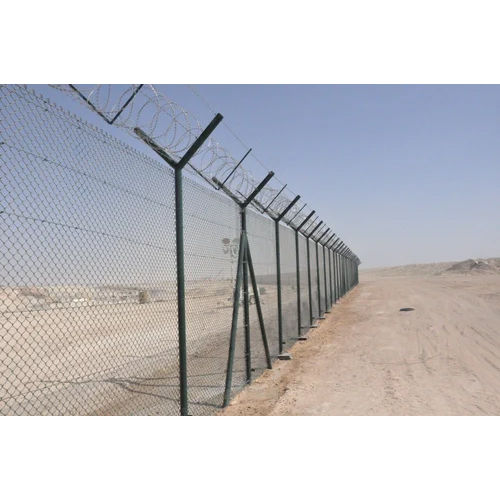 Galvanized Iron High Security Fence - Color: Silver