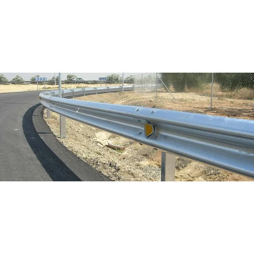 Mild Steel Road Guard Rails - Color: Silver