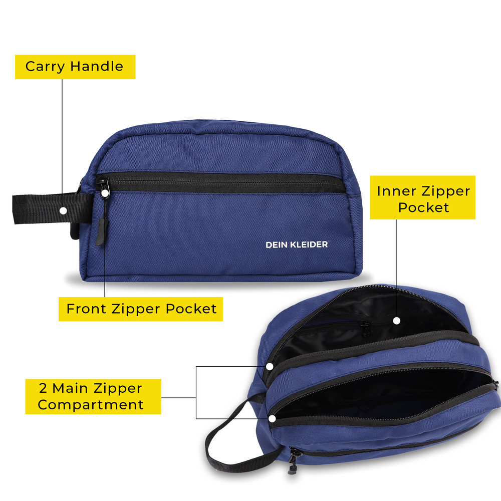Toiletry Travel Bag Water Resistant for Men and Women Accessories Organizer Navy