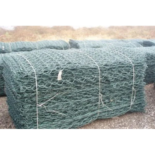 Galvanized Iron Hexagonal Gabion Box - Color: Green