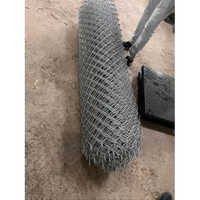 Tata Fencing Wire - Stainless Steel Chain Link Fence, 5ft Height, 2"x2" Mesh, 2.50mm Wire Diameter, Galvanized Finish, Silver Color