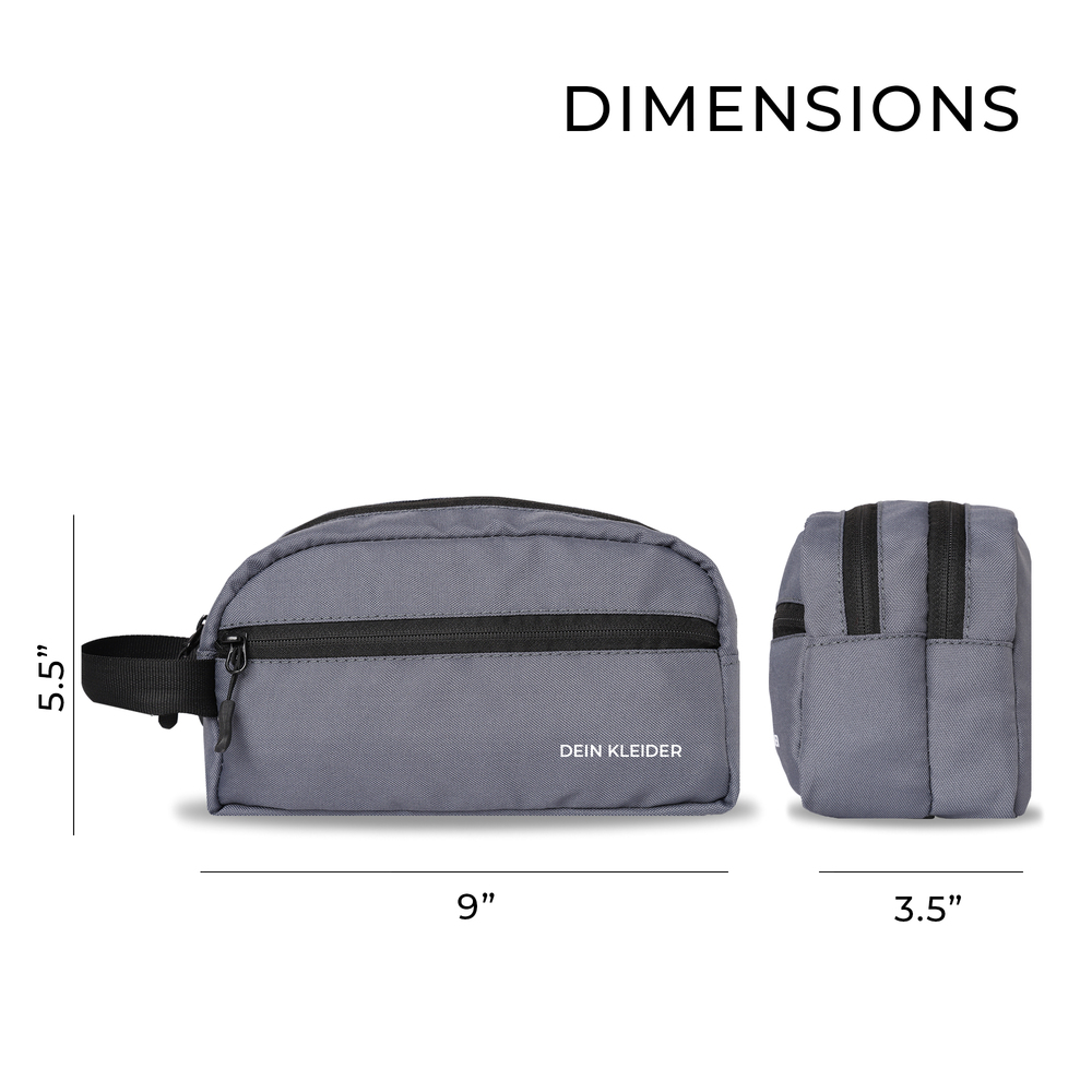 Toiletry Travel Bag Water Resistant for Men and Women Accessories Organizer Grey