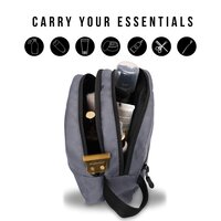Toiletry Travel Bag Water Resistant for Men and Women Accessories Organizer Grey