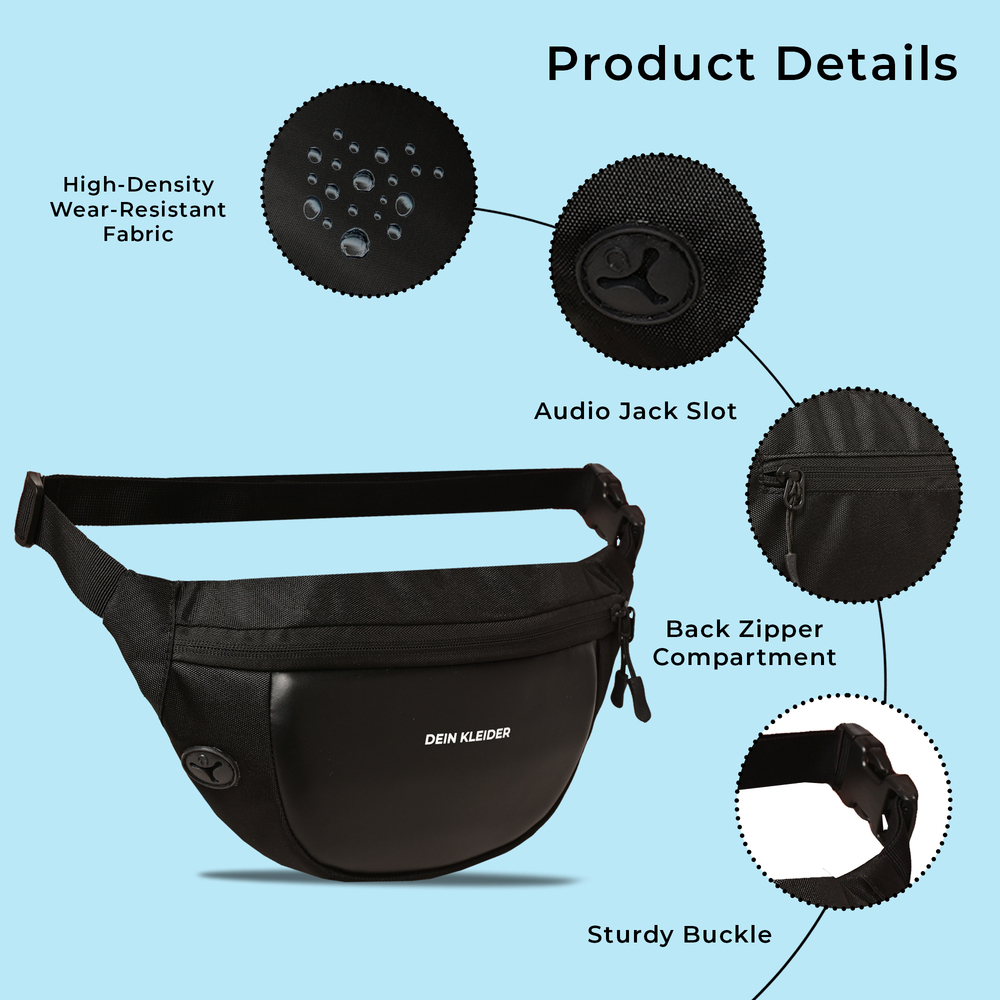 Vegan Waist Water Resistant Fanny Pack