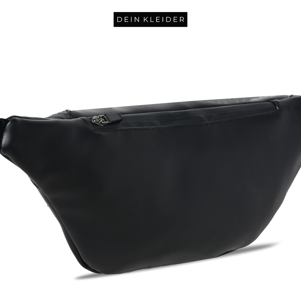 Vegan Leather Waist Pack Midnight Black