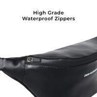 Vegan Leather Waist Pack Midnight Black
