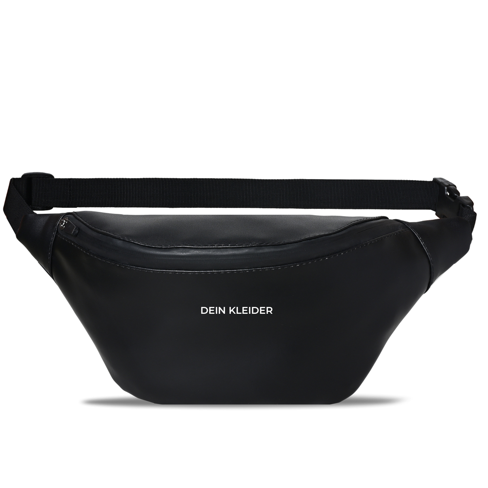 Vegan Leather Waist Pack Midnight Black