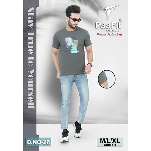 Mens Cotton T-shirt - Cotton Fabric, Sizes S-xl, Various Colors | Soft, Comfortable, Ideal For Casual Outings, Gym, Or Lounging