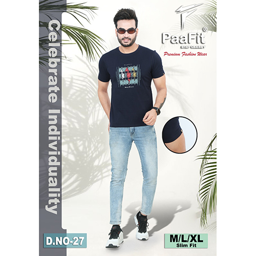 Mens Cotton T-shirt - Cotton Fabric, Sizes S-xl, Various Colors | Soft, Comfortable, Ideal For Casual Outings, Gym, Or Lounging