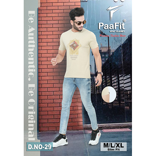 Mens Cotton T-shirt - Cotton Fabric, Sizes S-xl, Various Colors | Soft, Comfortable, Ideal For Casual Outings, Gym, Or Lounging