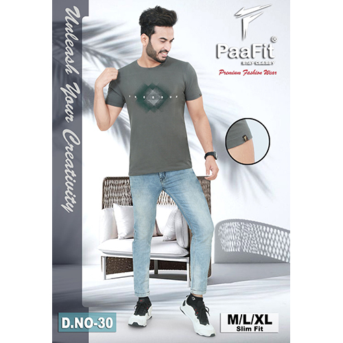 Mens Cotton T-shirt - Cotton Fabric, Sizes S-xl, Various Colors | Soft, Comfortable, Ideal For Casual Outings, Gym, Or Lounging