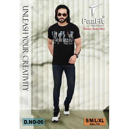 Mens Daily Wear Cotton T-Shirt - Color: Different Available