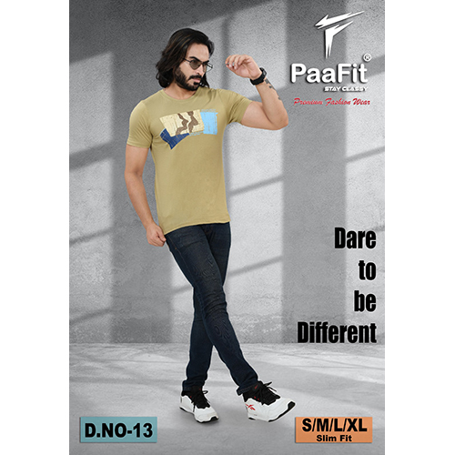 Mens Printed Half Sleeve T-Shirt