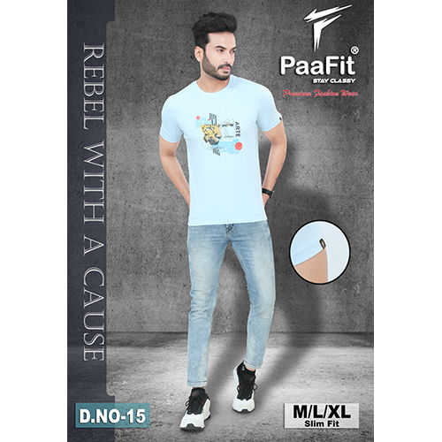 Mens  Cotton Half Sleeve T-Shirt - Color: Different Available