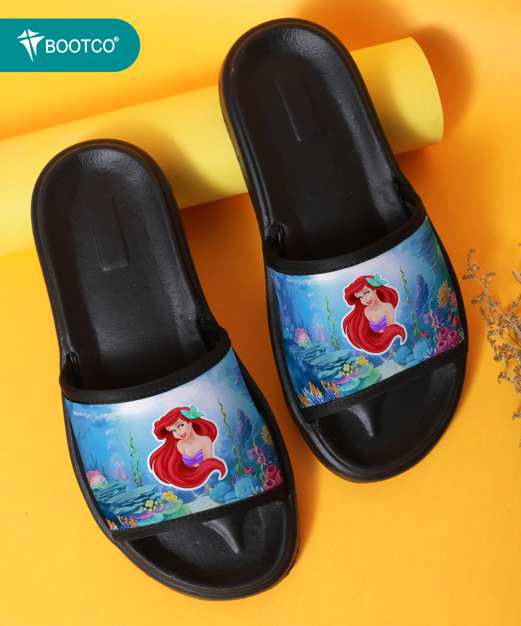 Ladies Blue Printed  Flip Flop Slippers