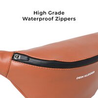 Vegan Leather Waist Pack Dark Tan