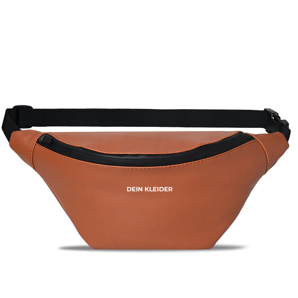 Vegan Leather Waist Pack Dark Tan
