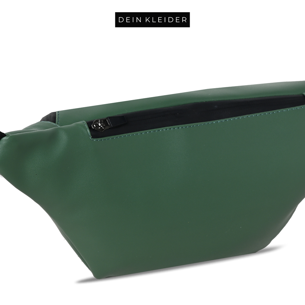 Vegan Leather Waist Pack Olive Green
