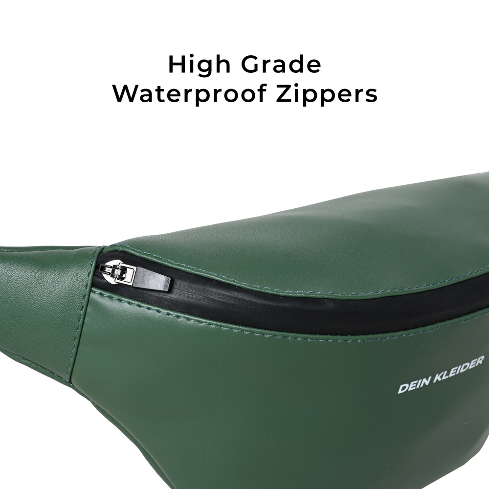 Vegan Leather Waist Pack Olive Green