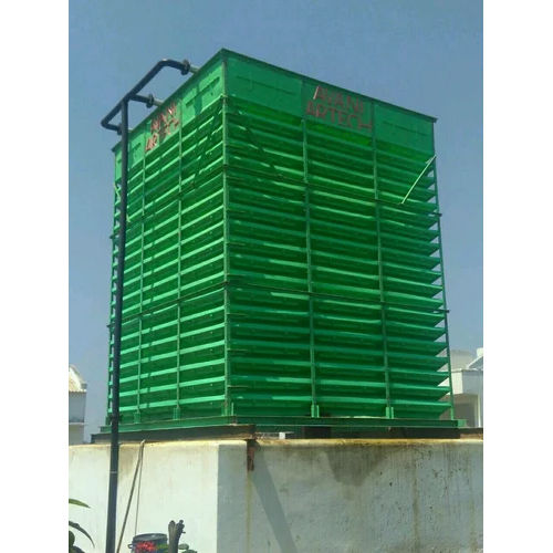 Natural Draft Cooling Tower - Color: Green