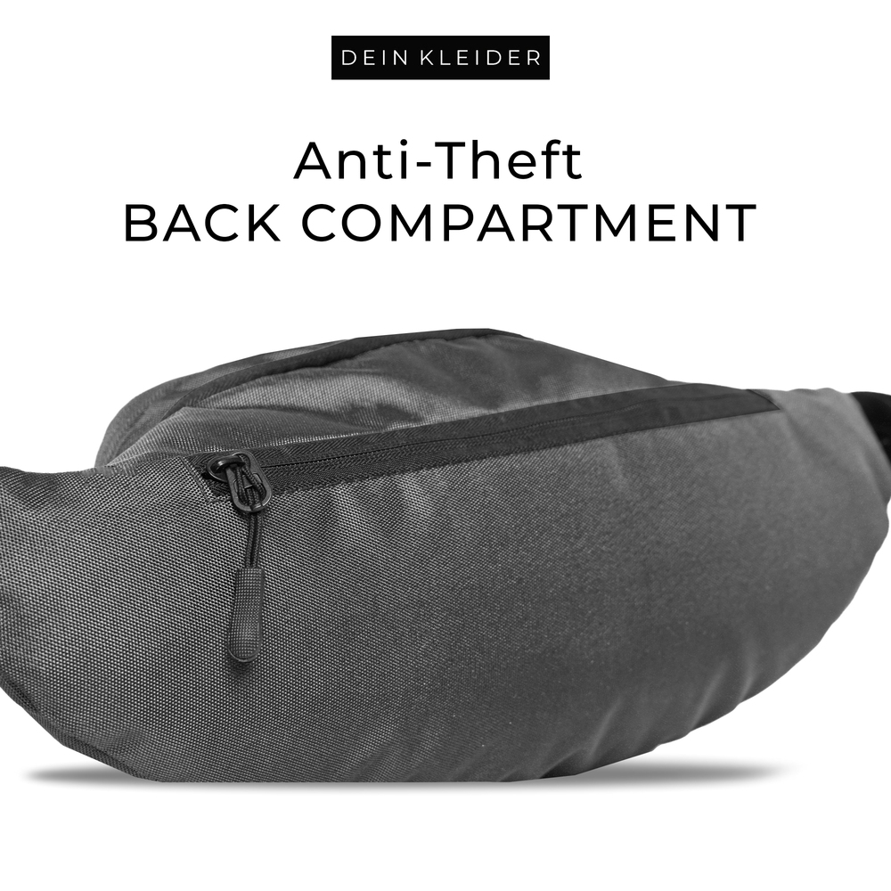 Venture Waist Fanny Pack Travel Handy Zip Pouch Money Phone Belt Sport Bum Grey