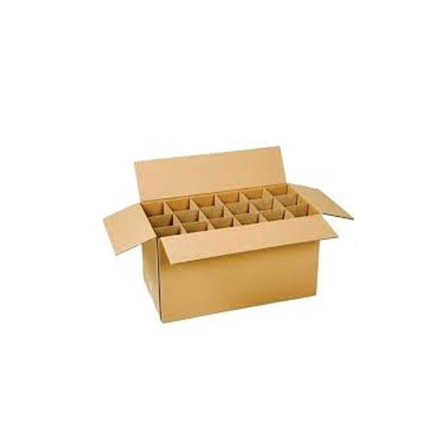 Corrugated Box With Partition - Color: Brown