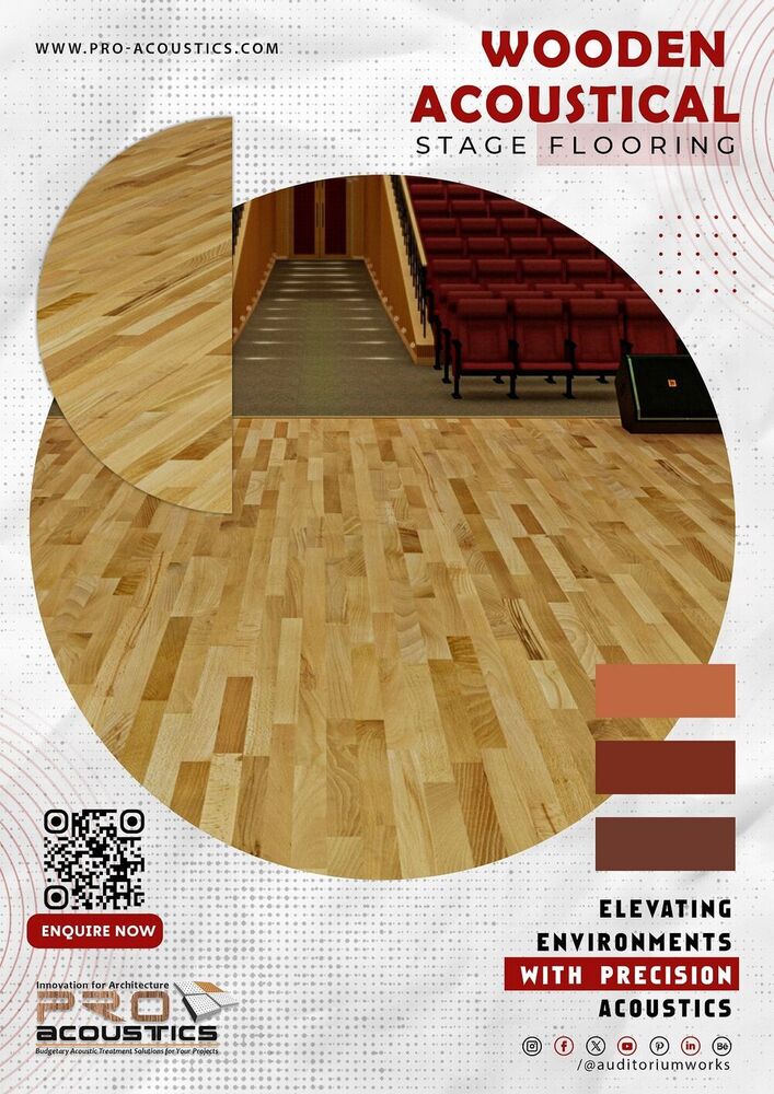 Wooden Stage Flooring - Color: Natural Brown
