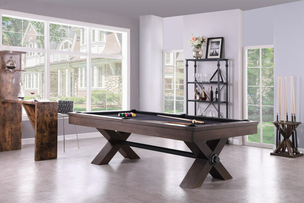 Leadsuper Cross Leg Shape American Pool Table - 4x8 & 4.5x9 Feet | Durable Design, 600 Kg Weight, Premium Build Quality