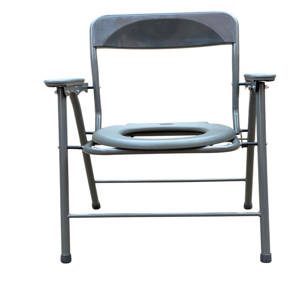 Commode Chair Featuring Comfortable Seats And Secure Armrests - Color: Grey