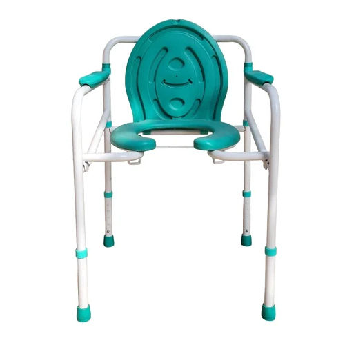 Height Adjustable Commode Chair - Color: Green