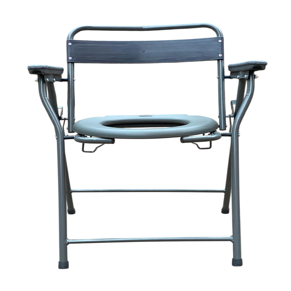 Portable & Foldable Commode Chair - Color: Green